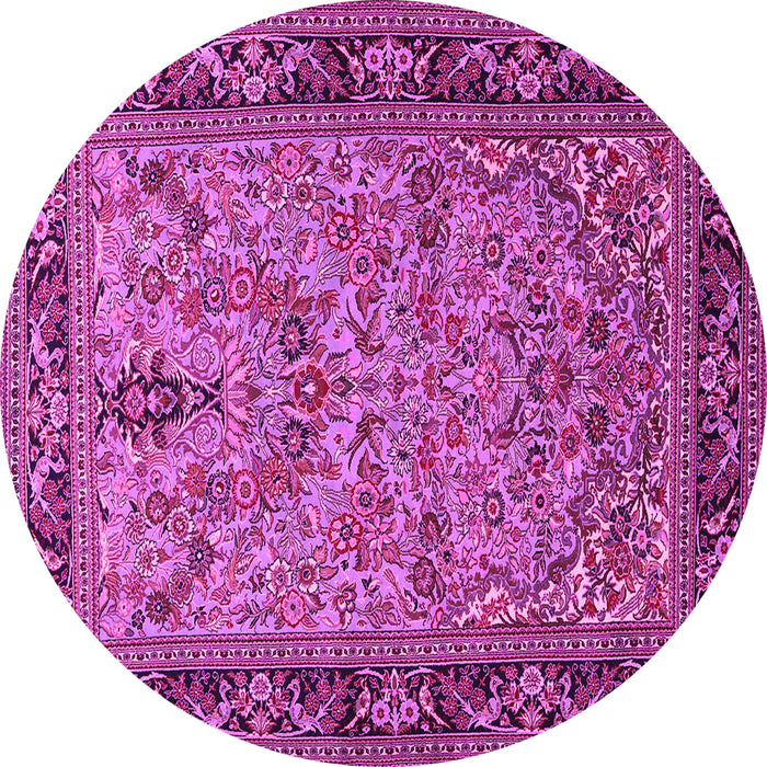 Round Persian Pink Traditional Rug, tr2190pnk