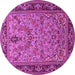 Round Persian Pink Traditional Rug, tr2190pnk