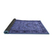 Sideview of Persian Blue Traditional Rug, tr2190blu