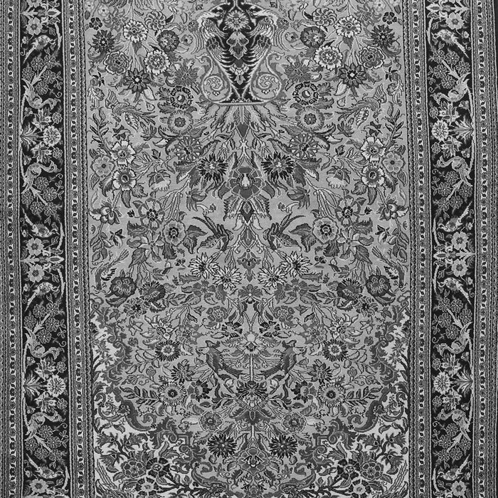 Serging Thickness of Machine Washable Persian Gray Traditional Rug, wshtr2190gry