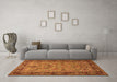 Machine Washable Persian Orange Traditional Area Rugs in a Living Room, wshtr2190org