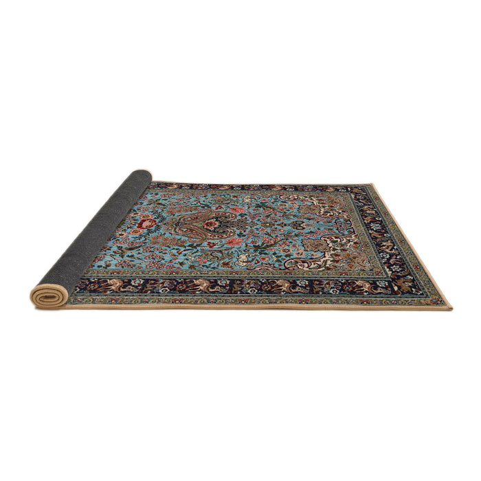 Sideview of Traditional Dark Gray Persian Rug, tr2191