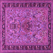 Square Machine Washable Persian Pink Traditional Rug, wshtr2191pnk