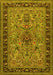 Machine Washable Persian Yellow Traditional Rug, wshtr2191yw