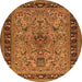Square Persian Orange Traditional Rug, tr2191org