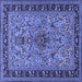 Square Persian Blue Traditional Rug, tr2191blu