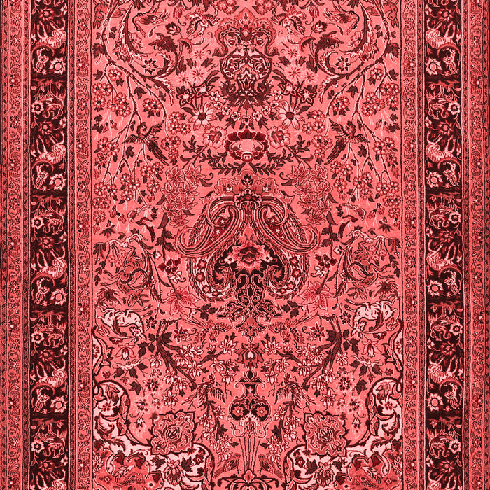 Machine Washable Persian Red Traditional Rug, wshtr2191red