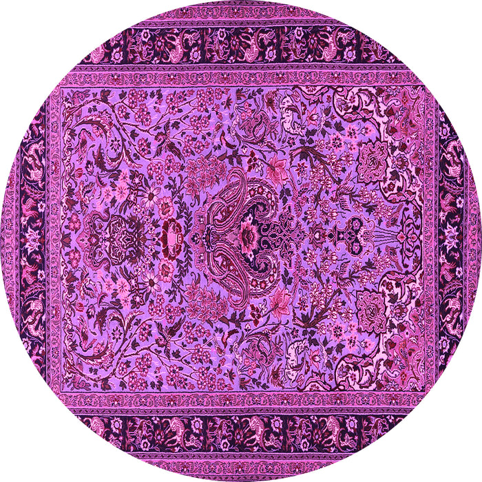 Round Persian Pink Traditional Rug, tr2191pnk