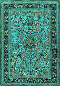 Persian Turquoise Traditional Rug, tr2191turq