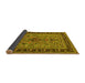 Sideview of Persian Yellow Traditional Rug, tr2191yw