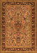 Serging Thickness of Machine Washable Persian Orange Traditional Area Rugs, wshtr2191org