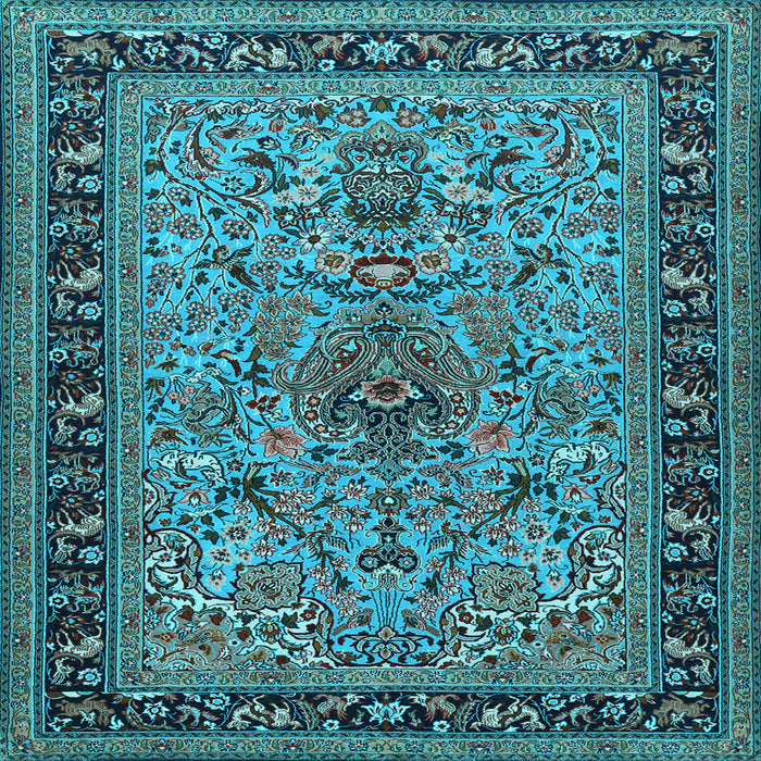 Square Persian Light Blue Traditional Rug, tr2191lblu