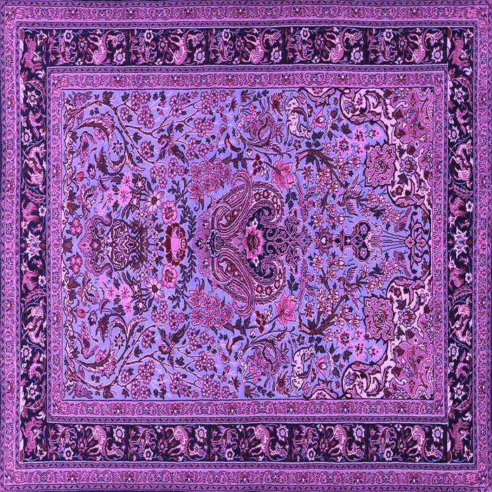 Square Persian Purple Traditional Rug, tr2191pur