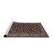 Sideview of Machine Washable Traditional Khaki Green Rug, wshtr2192