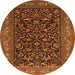 Square Persian Orange Traditional Rug, tr2192org