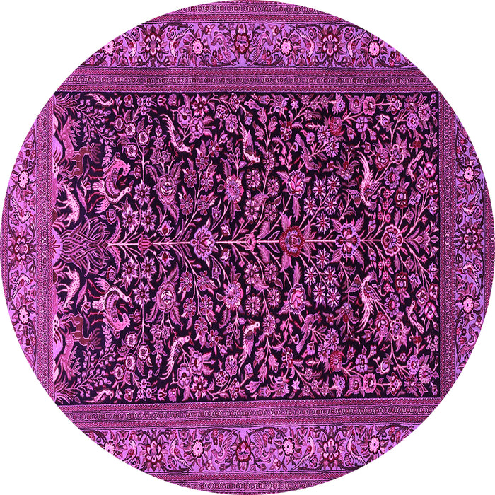Round Persian Pink Traditional Rug, tr2192pnk