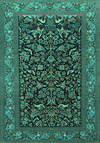 Persian Turquoise Traditional Rug, tr2192turq