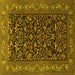 Square Persian Yellow Traditional Rug, tr2192yw