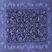 Square Persian Blue Traditional Rug, tr2192blu