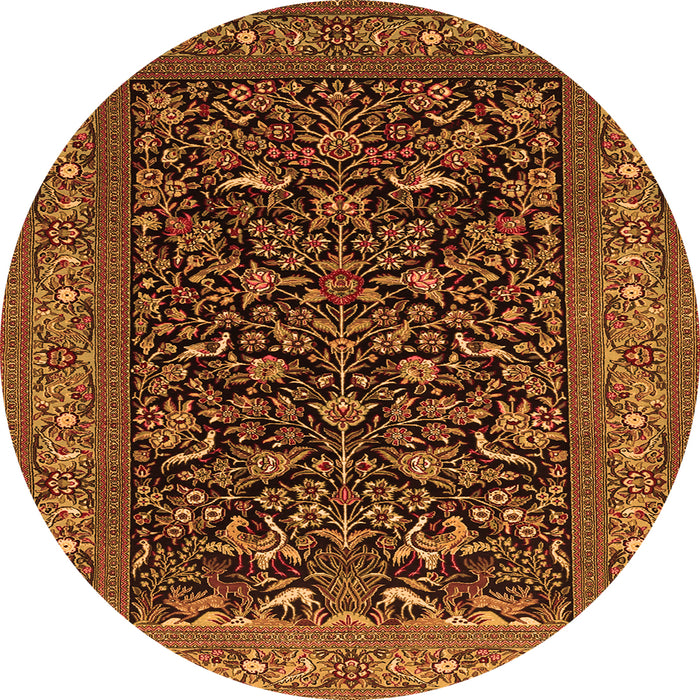 Machine Washable Persian Orange Traditional Area Rugs, wshtr2192org