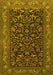 Machine Washable Persian Yellow Traditional Rug, wshtr2192yw