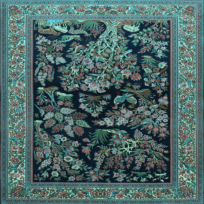 Square Persian Light Blue Traditional Rug, tr2193lblu