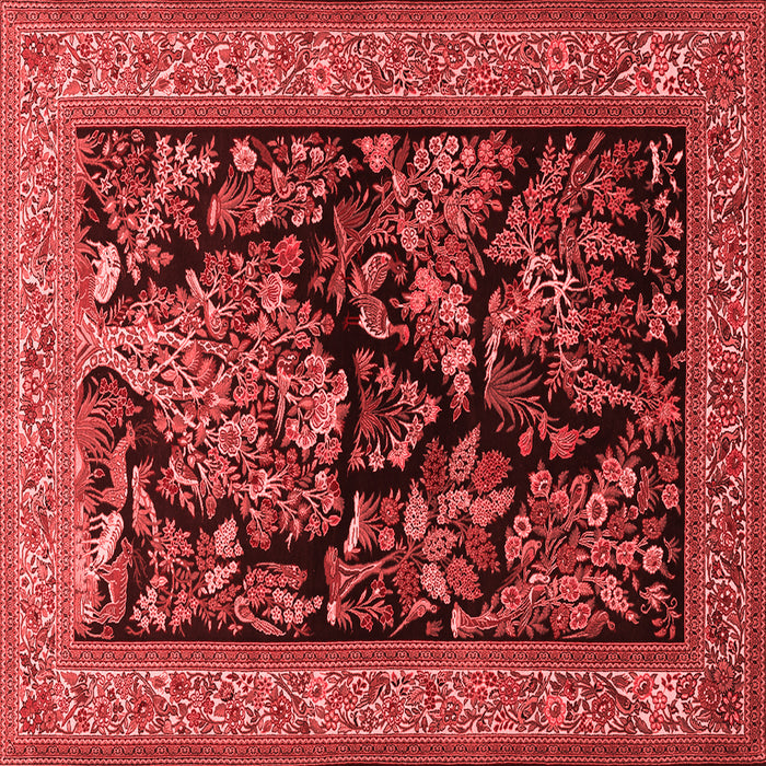 Machine Washable Persian Red Traditional Rug, wshtr2193red