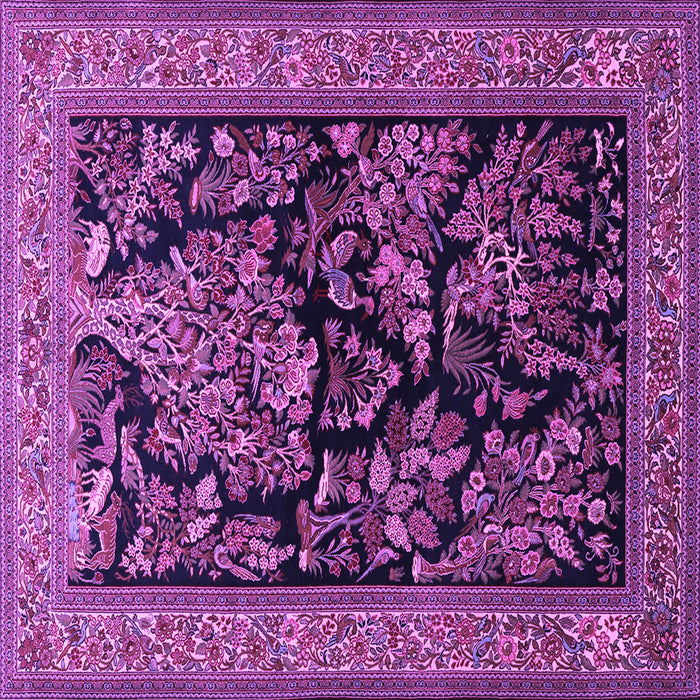 Square Persian Purple Traditional Rug, tr2193pur