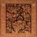 Serging Thickness of Persian Orange Traditional Rug, tr2193org