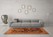 Machine Washable Persian Orange Traditional Area Rugs in a Living Room, wshtr2193org