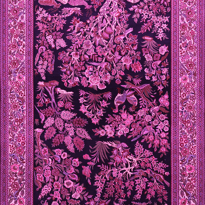 Machine Washable Persian Pink Traditional Rug, wshtr2193pnk