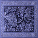 Square Persian Blue Traditional Rug, tr2193blu