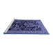 Sideview of Machine Washable Persian Blue Traditional Rug, wshtr2193blu