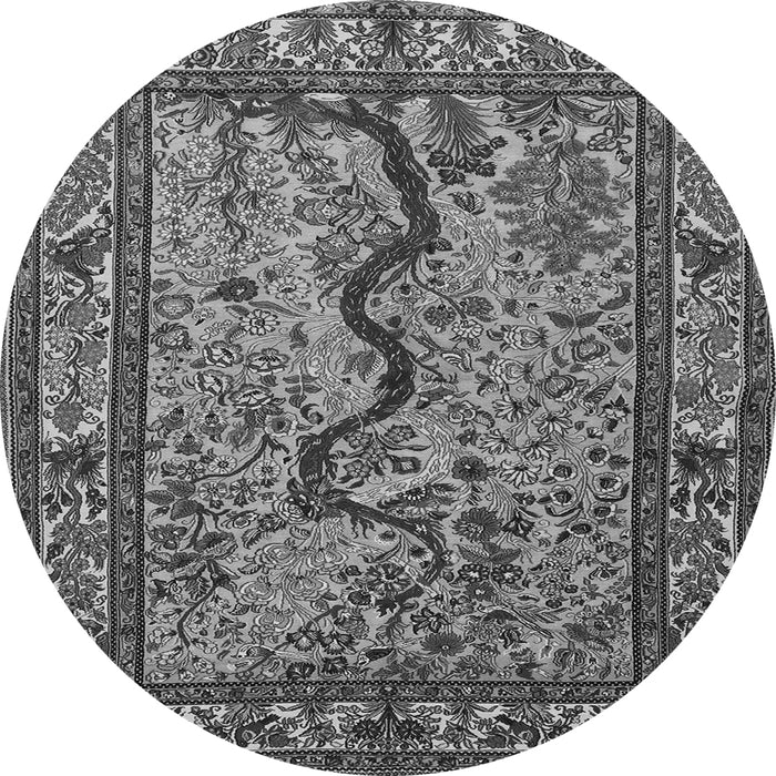 Machine Washable Animal Gray Traditional Rug, wshtr2194gry