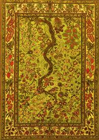 Animal Yellow Traditional Rug, tr2194yw