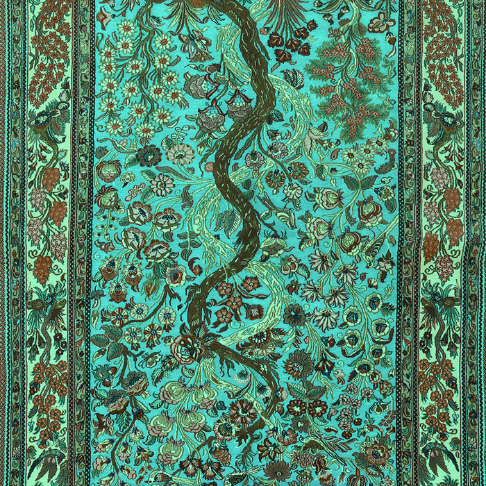 Machine Washable Animal Turquoise Traditional Area Rugs, wshtr2194turq