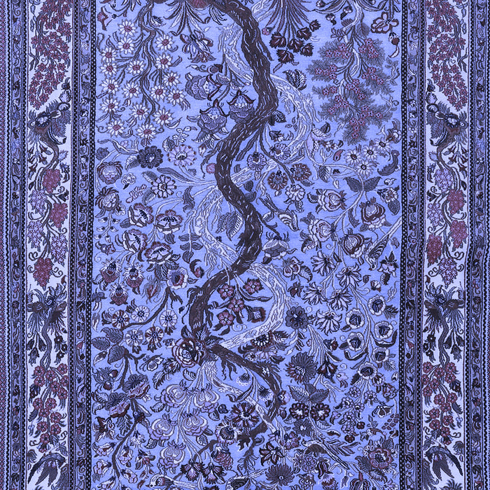 Machine Washable Animal Blue Traditional Rug, wshtr2194blu