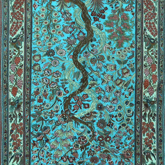 Animal Light Blue Traditional Rug, tr2194lblu