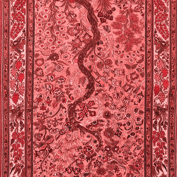 Machine Washable Animal Red Traditional Rug, wshtr2194red