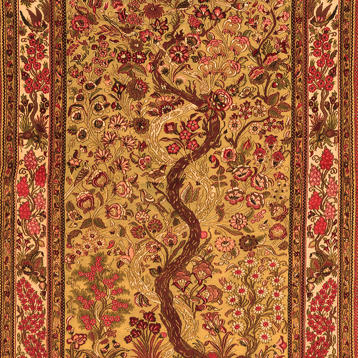 Serging Thickness of Machine Washable Animal Orange Traditional Area Rugs, wshtr2194org