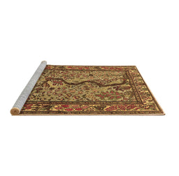 Sideview of Machine Washable Animal Brown Traditional Rug, wshtr2194brn