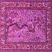 Square Machine Washable Animal Pink Traditional Rug, wshtr2194pnk