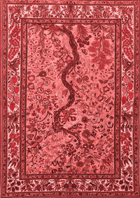 Animal Red Traditional Rug, tr2194red