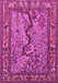 Machine Washable Animal Pink Traditional Rug, wshtr2194pnk
