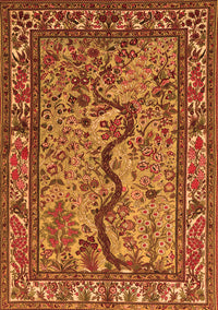 Animal Orange Traditional Rug, tr2194org