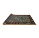 Sideview of Traditional Khaki Green Animal Rug, tr2195