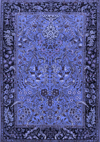 Animal Blue Traditional Rug, tr2195blu