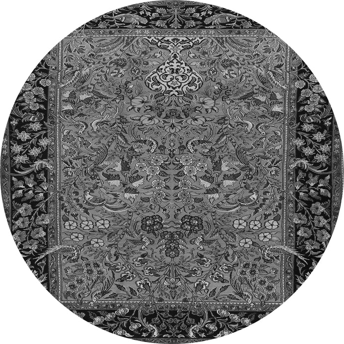 Square Animal Gray Traditional Rug, tr2195gry