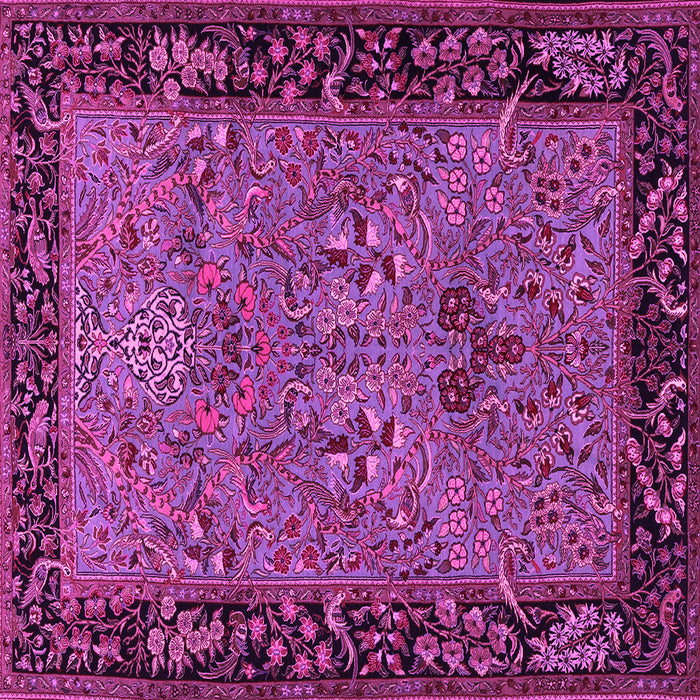Square Machine Washable Animal Pink Traditional Rug, wshtr2195pnk