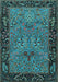 Machine Washable Animal Light Blue Traditional Rug, wshtr2195lblu